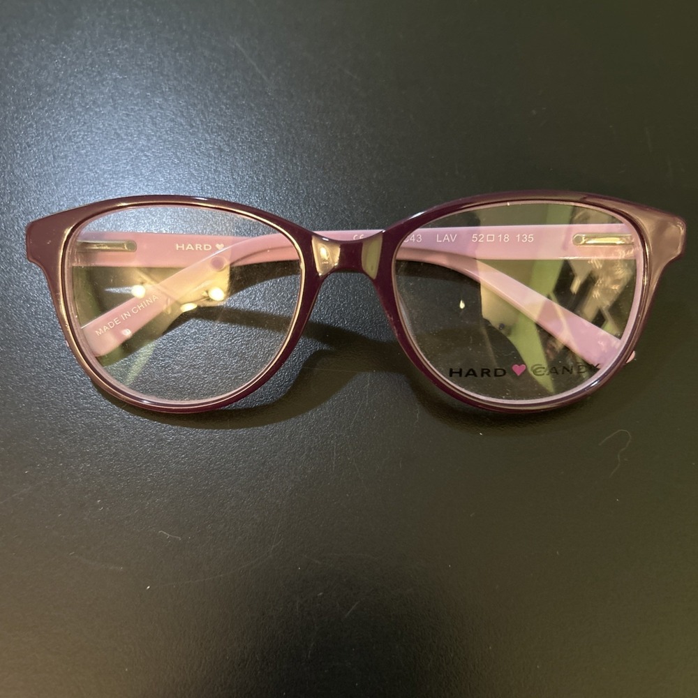 Hard Candy Eyeglasses HC43 LAV Purple Frame 52-18-135 Frames Only